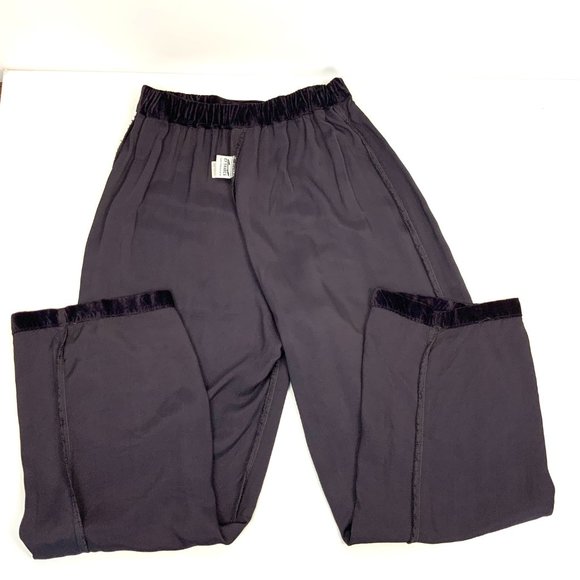 VTG CP Shades San Francisco Crushed Velvet Pants Logenlook Elastic Waist Sz S -M - Picture 11 of 16